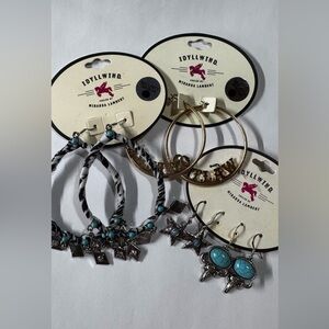 Idyllwind Turquoise & Silver Statement Earrings Set